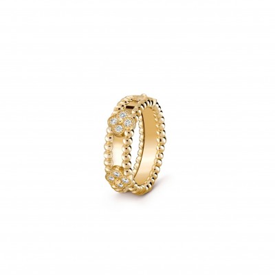 VAN CLEEF ARPELS PERLÉE SWEET CLOVERS RING - YELLOW GOLD, DIAMOND  VCARP6MM00